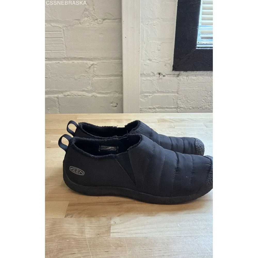 KEEN Black Men's Howser II Slip On Quilted Fleece Lined Shoes 1019616 - Size 10